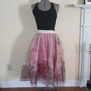 NWT Anthropologie Snowrose Skirt Train 10